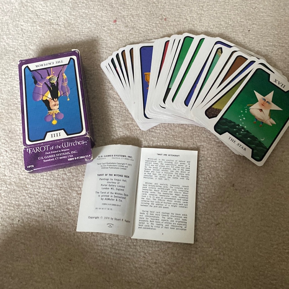 Vintage 1973 Tarot of the Witches